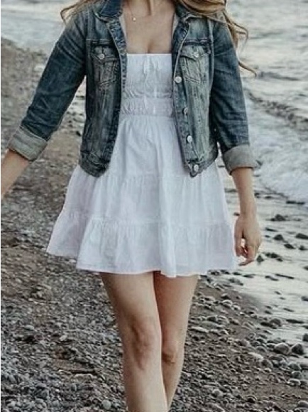 Sunday Best White Tiered Mini Dress
